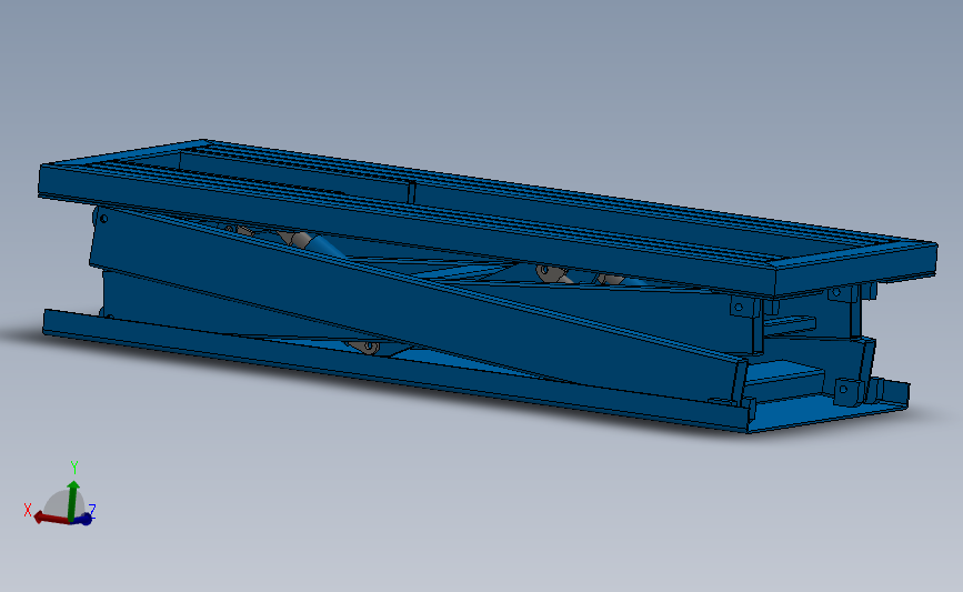 普通四缸液压升降台3D模型图纸 Solidworks设计 附STEP格式