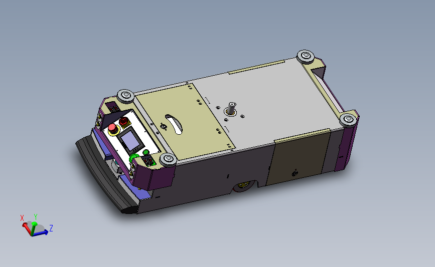 潜伏智能AGV小车模型3D图纸 solidworks设计