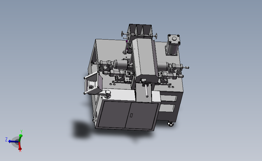 双头自动管端加工机（管端机）3D模型 Solidworks设计