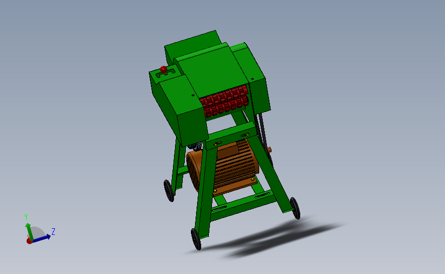 碎草机3D数模图纸 Solidworks设计