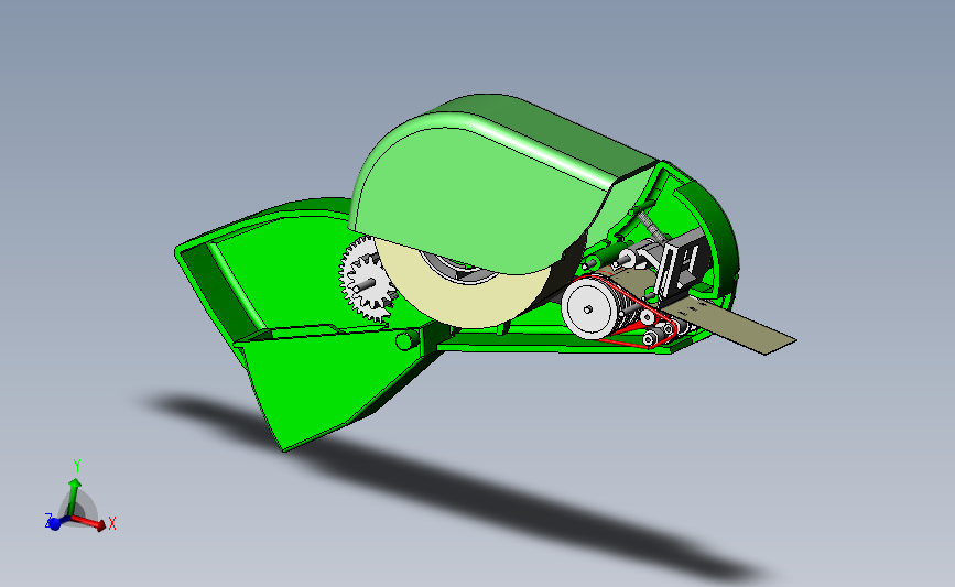 透明胶带切割机3D模型图纸 Solidworks设计