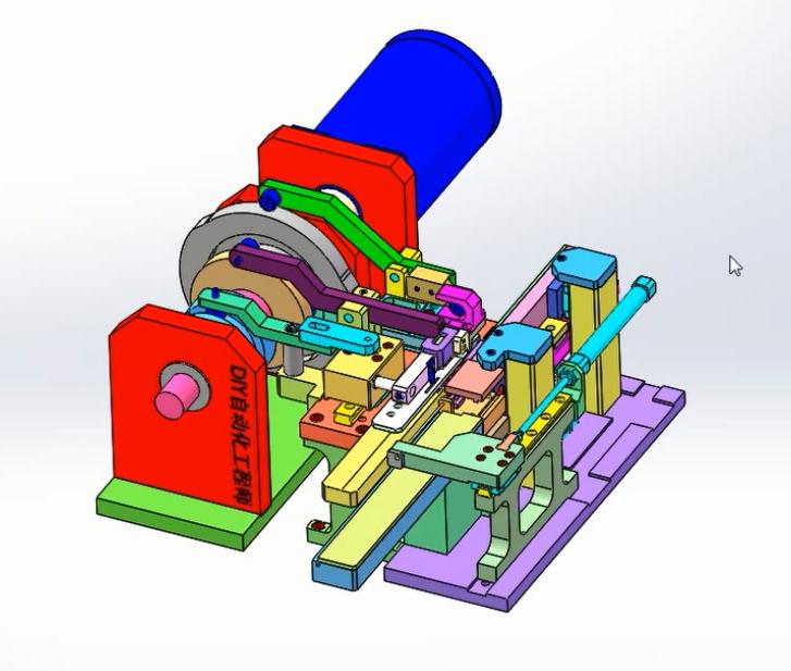 凸轮插接地片机构3D数模图纸 STP格式