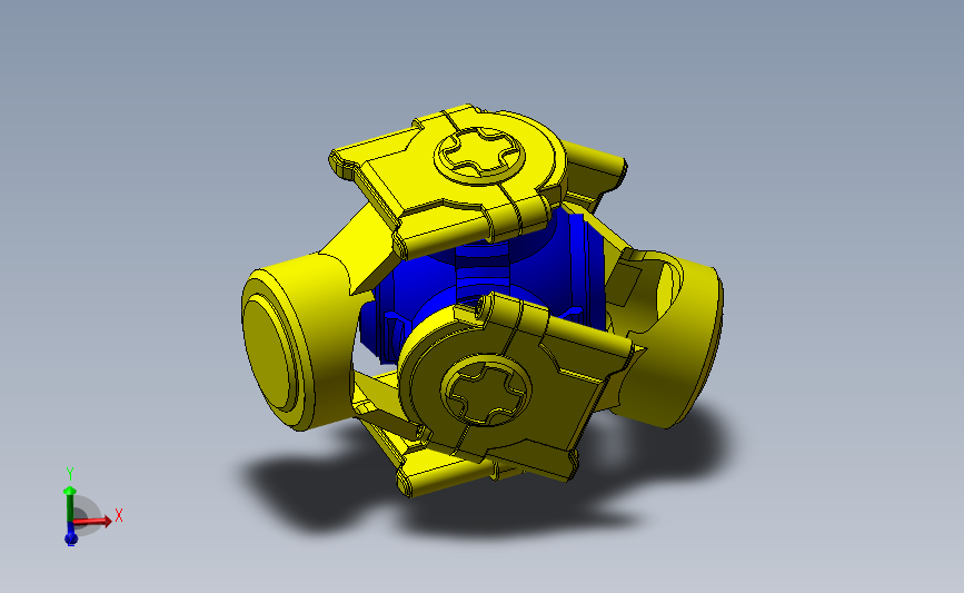 万向节联轴器机构模型3d图纸 Solidworks设计 Solidworks 2007 模型图纸下载 懒石网