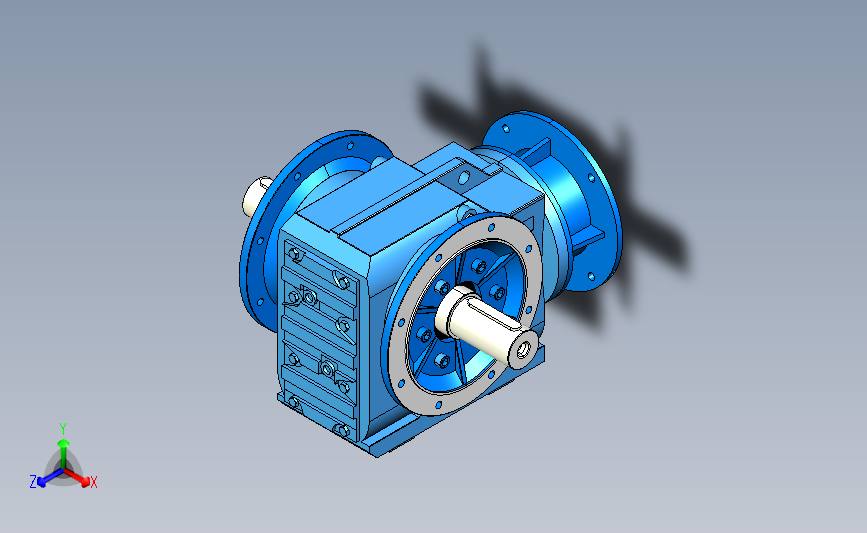 KF107ZP联接法兰斜齿轮减速机[KF107-13.51-M6-A+B-P200]