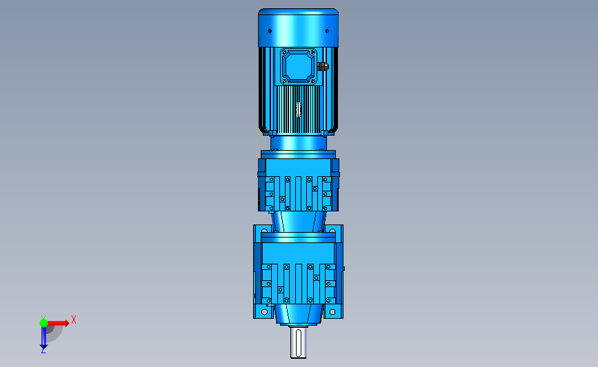 R27R17底脚轴伸式安装组合型斜齿轮减速机[R27R17-Y0.18-4P-63-M6-270°]_STEP_模型图纸免费下载 – 懒石网