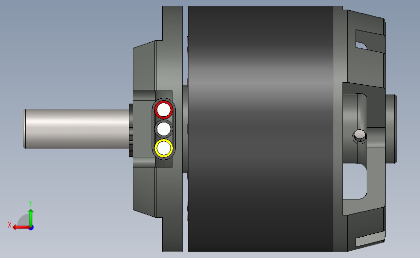 小型智能扫地机器人机构3D图纸 SOLIDWORKS设计 附x_t格式 背面视图