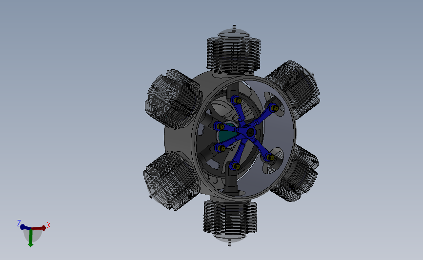星形活塞泵三维建模图纸 SOLIDWORKS设计 附STEP格式