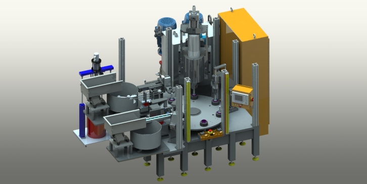 旋压转盘组装机3D数模图纸 Solidworks设计 附STEP