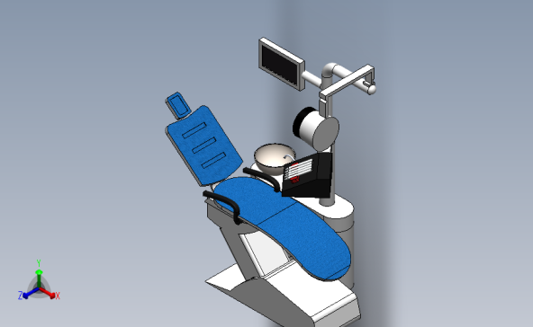 牙科专用椅三维建模图纸 solidworks设计 单个sldprt