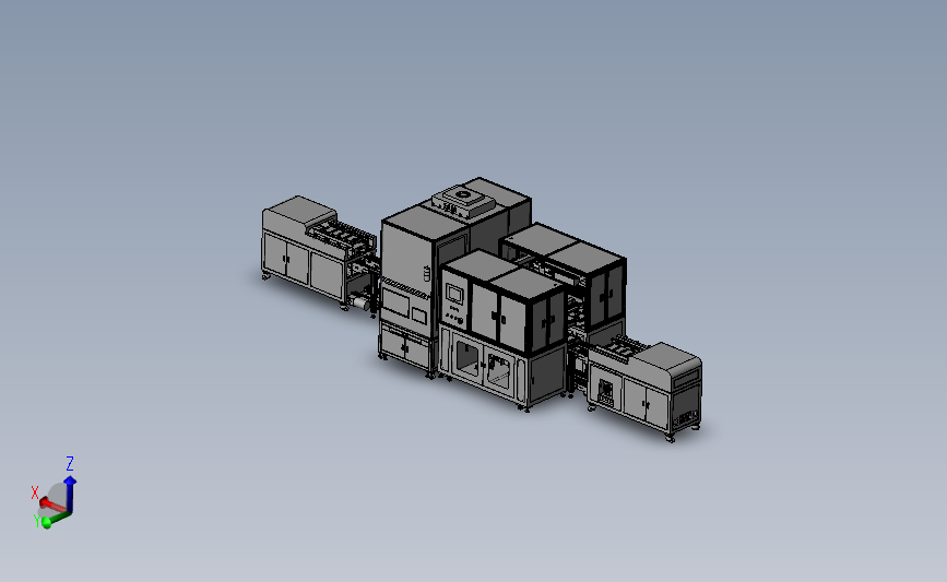 一套复杂的光学玻璃测试和加工完整的总装配图 Solidworks step