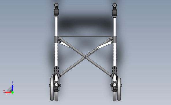 医疗带轮助行器三维建模图纸 solidworks设计
