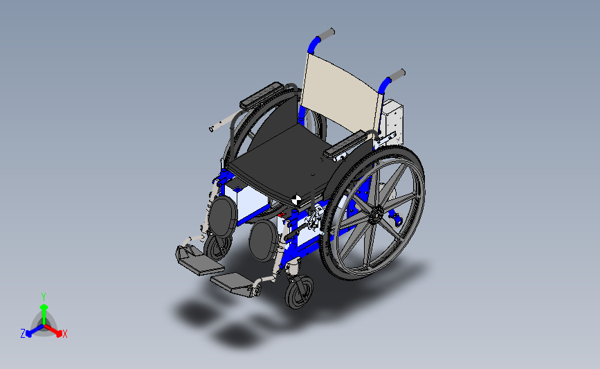 医疗电动轮椅模型3D图纸 Solidworks设计