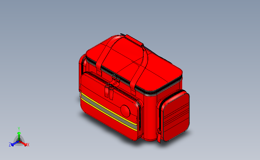 医疗应急包模型3D图纸 STEP IGS格式
