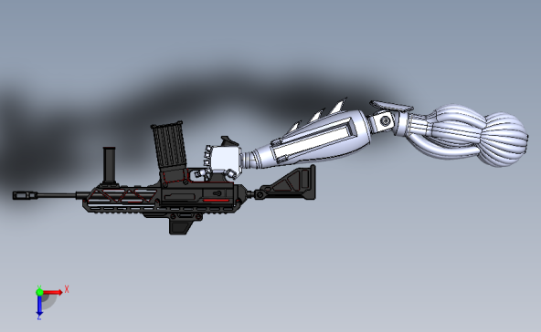 右手臂假肢模型3D图纸 Solidworks设计