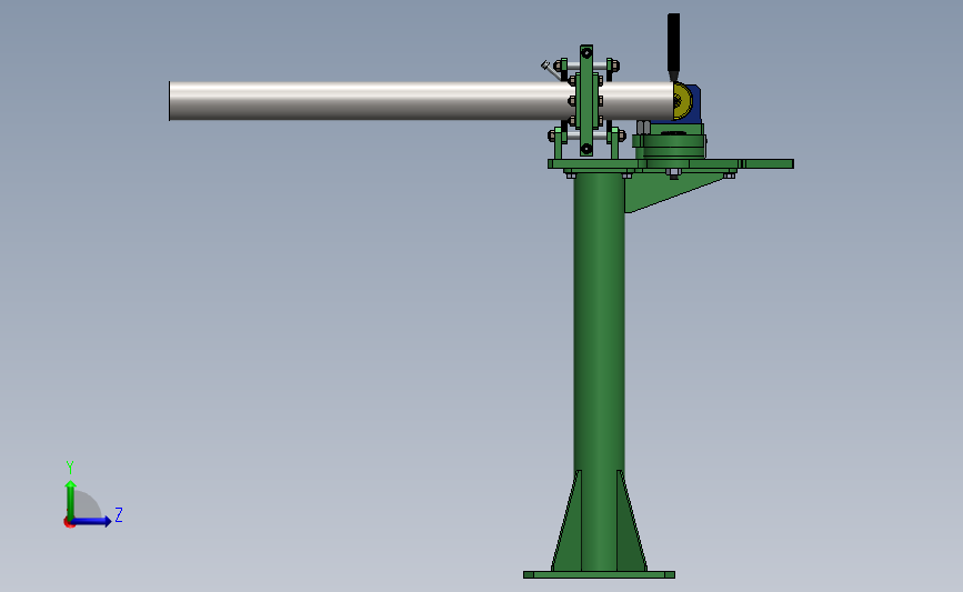 圆管接头切割装置3D数模图纸 Solidworks设计 左侧视图