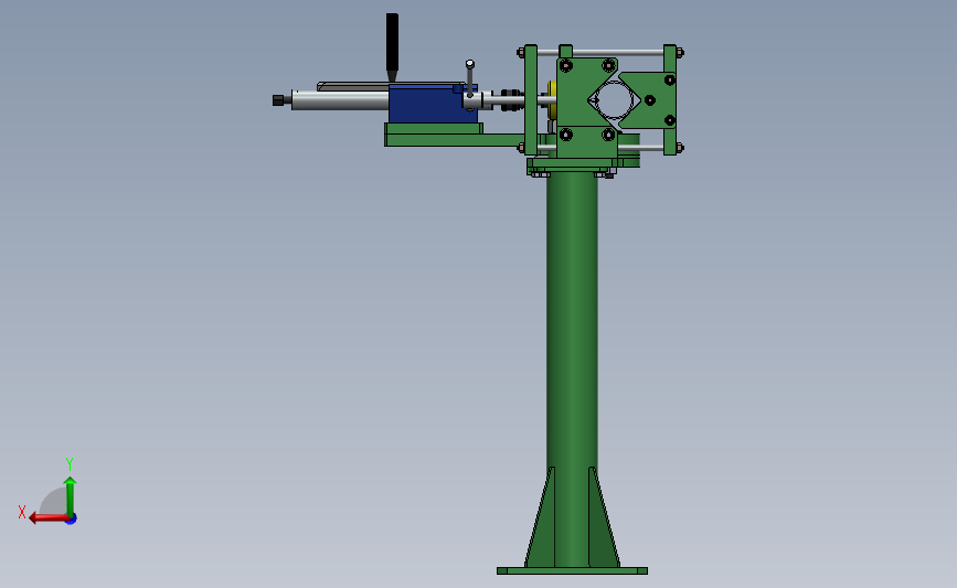 圆管接头切割装置3D数模图纸 Solidworks设计 背面视图