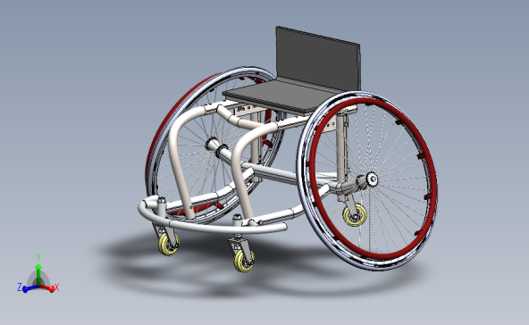 运动轮椅模型3D图纸 Solidworks设计