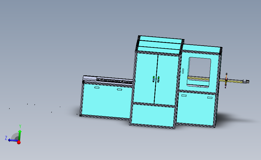 在线试超声波生产线3D模型图纸 Solidworks设计