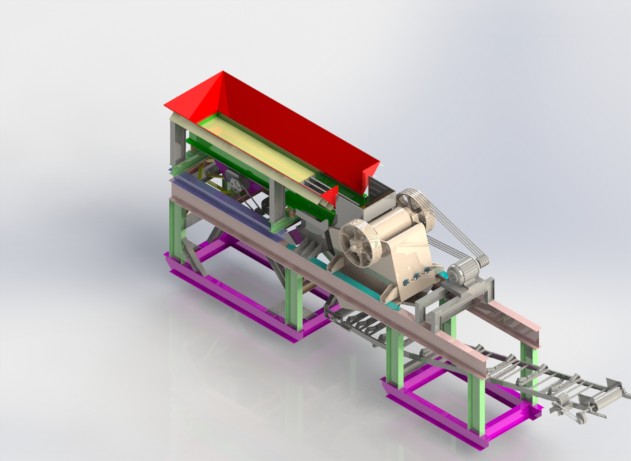 震动送料机3D数模图纸 CREO设计