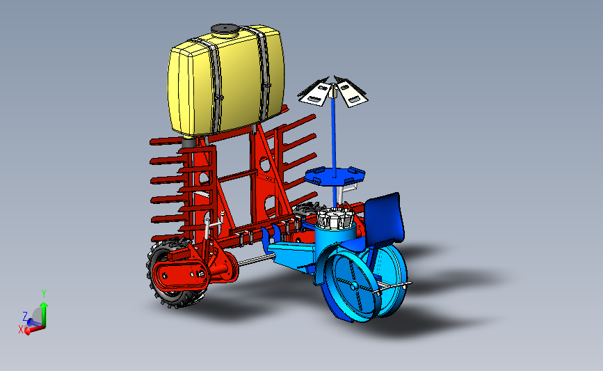 种植机模型3D图纸 Solidworks设计