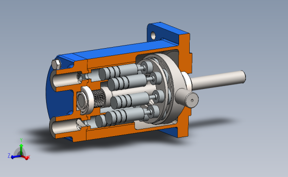 轴向柱塞泵三维图纸 SOLIDWORKS2016设计 附STEP格式