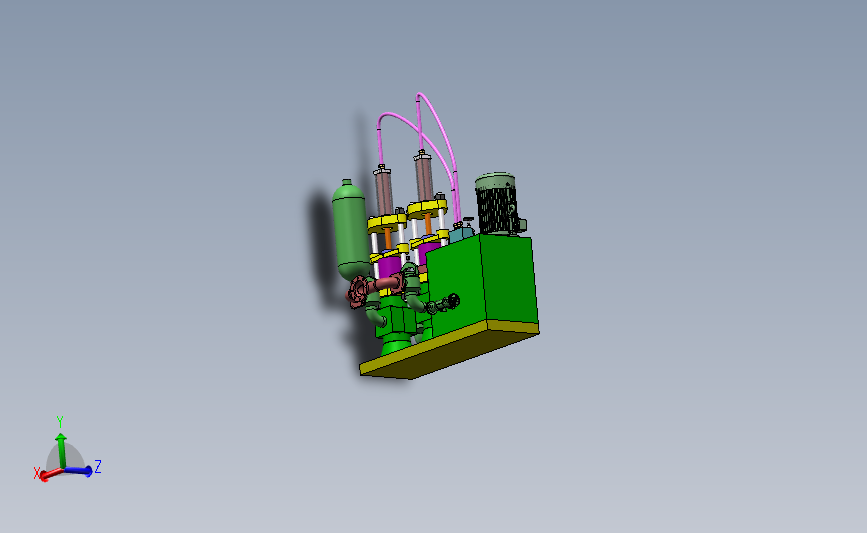 柱塞泵YB-250D三维模型图纸 SOLIDWORKS设计