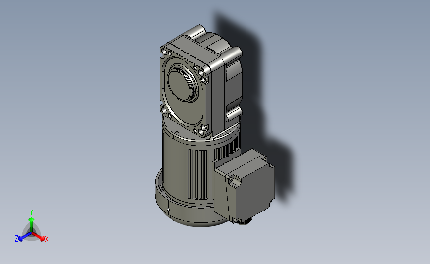 交流减速机ZDF3-18A5K-60K-100-S3(B)_STEP_模型图纸下载 – 懒石网