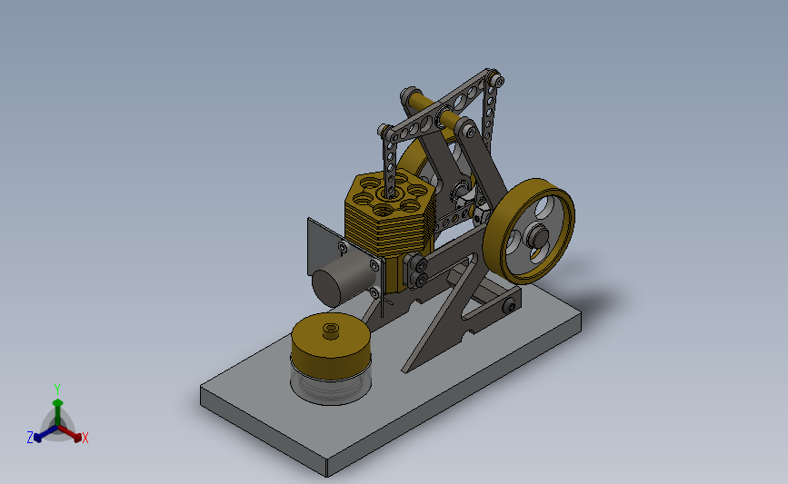 zulu alpha的 斯特灵发动机三维建模图纸 solidworks设计