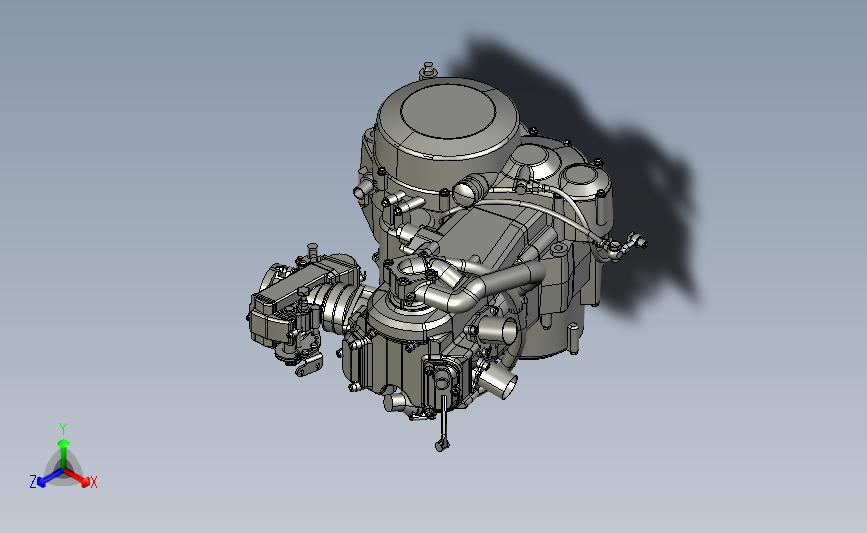 摩托车发动机ktm-640lc4-engine-stp-igs格式