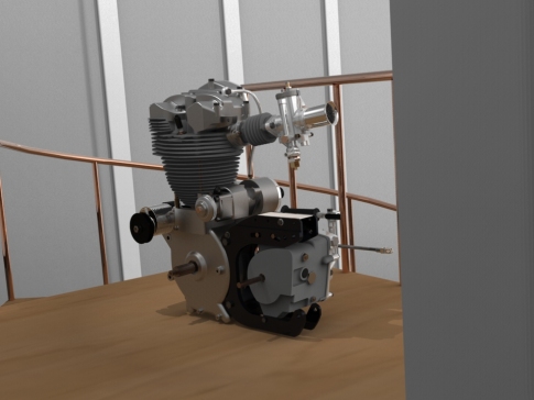 摩托车发动机velocette-venom-thruxton-500cc-SolidWorks2010-stp-igs格式