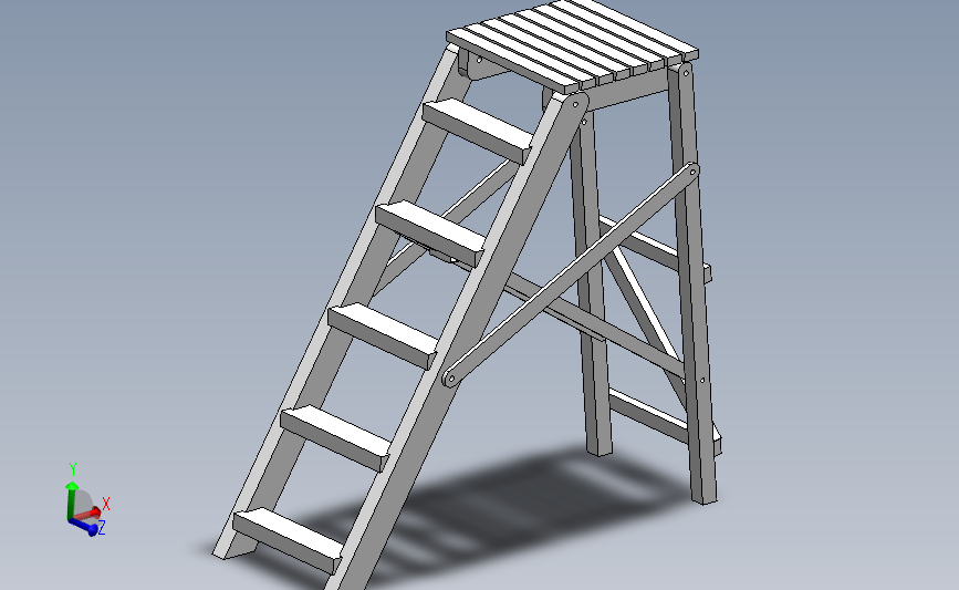 折叠梯子-木楼梯