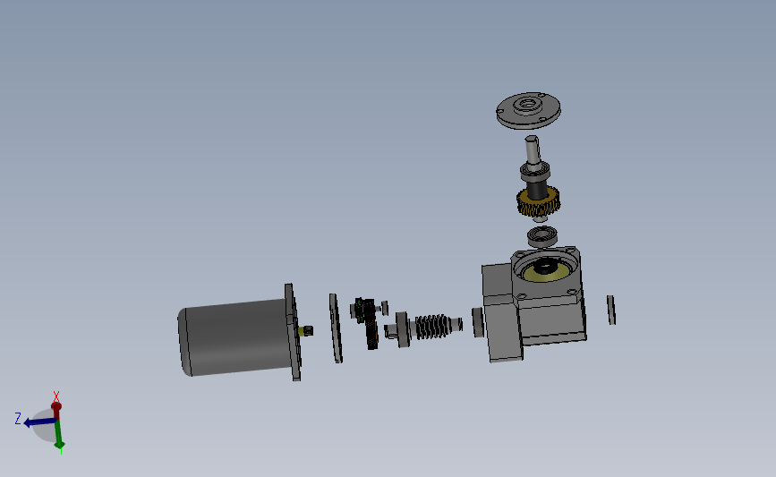 B19 轮蜗杆减速机3D模型