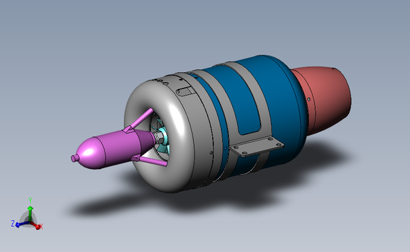 RC喷气发动机三维建模图纸 Solidworks设计 附STEP格式