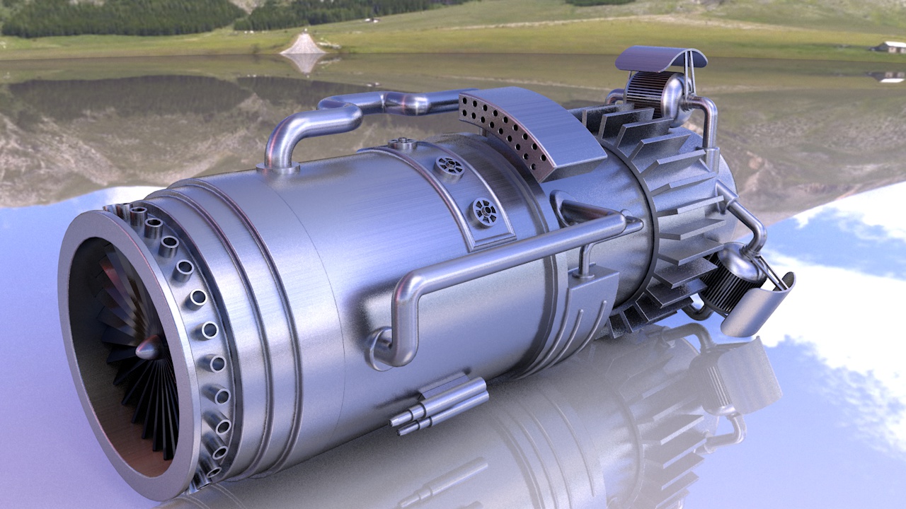 Turbine航空涡轮发动机三维建模图纸 solidworks2015设计