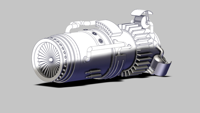 Turbine航空涡轮发动机三维建模图纸 solidworks2015设计
