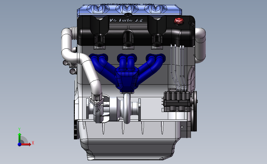 3.2T V6 发动机发动机 正面视图