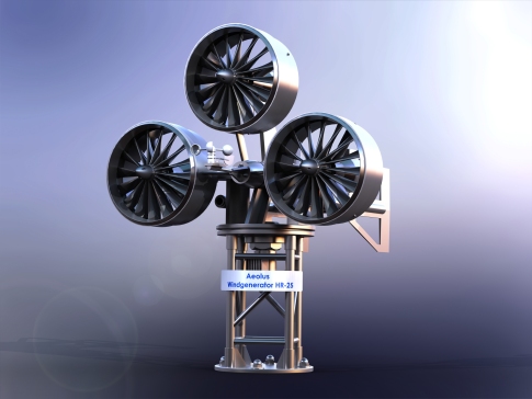 08-Aeolus风力发电机模型3D图纸 Solidworks设计发动机