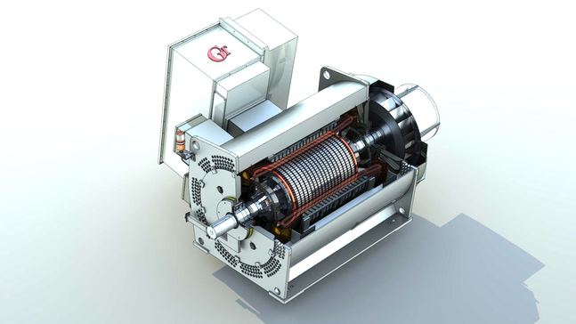 10 kv 480-550 kw感应电动机三维建模图纸 solidworks设计发动机
