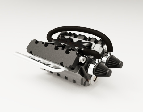 24-Tata V8发动机模型3D图纸 Solidworks设计发动机