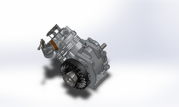 69-ENG四冲程发动机3D模型图纸 Solidworks设计 附STEP发动机