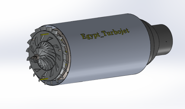 74-Egypt涡轮喷气发动机3D数模图纸 Solidworks设计发动机