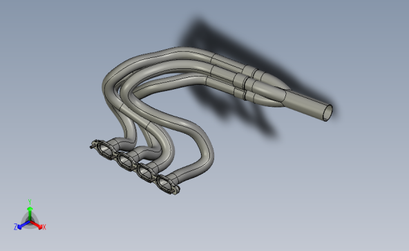 Exhaust System - Normally Aspirated (Creo 2.0)发动机