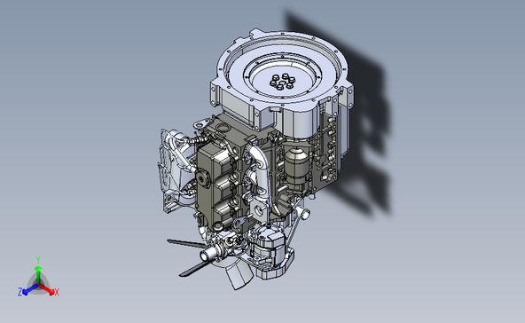 Kubota D1503发动机模型3D图纸 STEP格式发动机