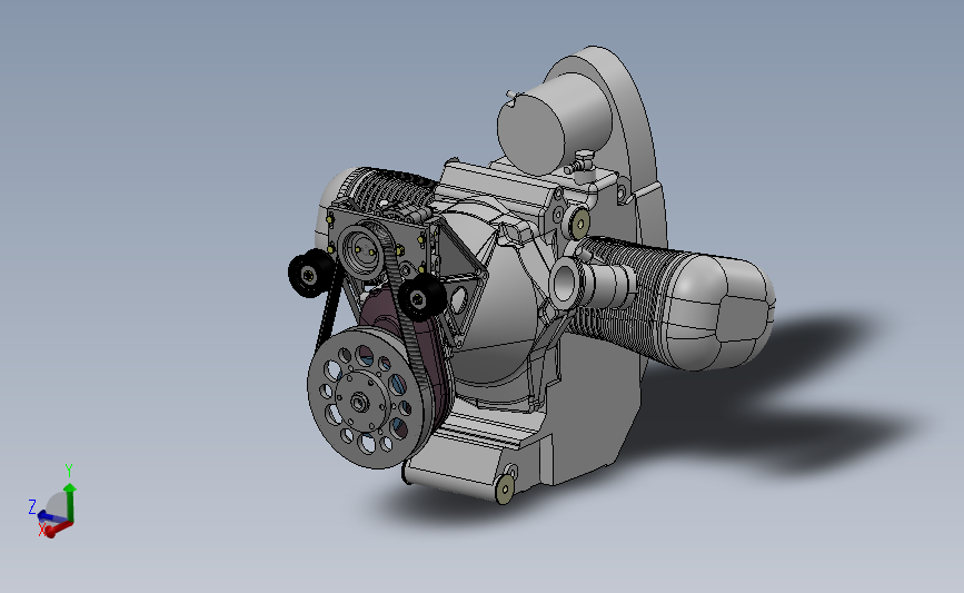 Motor BMW发动机简易模型3D图纸 Solidworks设计发动机