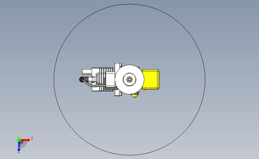ryobi-31ccm微型发动机3D图纸 INVENTOR设计 附STP格式发动机 俯视图