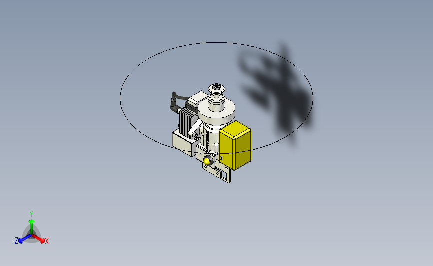 ryobi-31ccm微型发动机3D图纸 INVENTOR设计 附STP格式发动机