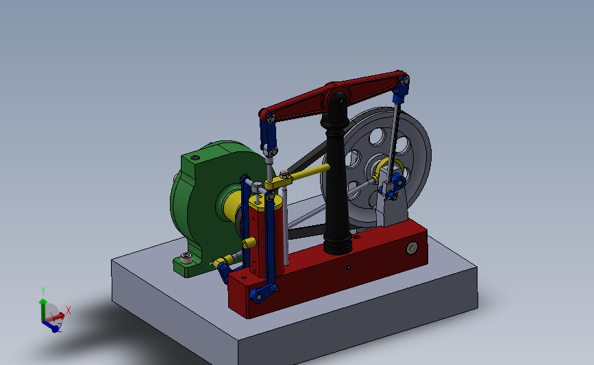 solid works file with screw_发动机