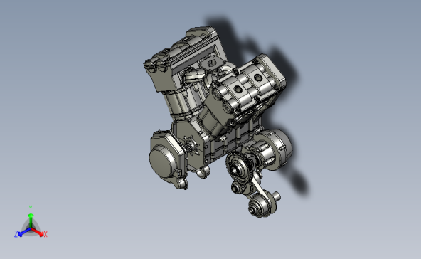 V4发动机3D图纸发动机