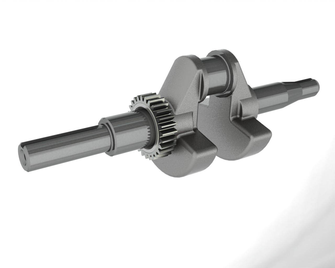 单缸四冲汽油发动机3D图纸 Solidworks设计发动机