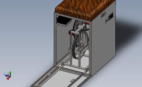 脚踏发电机模型3D图纸 Solidworks设计发动机